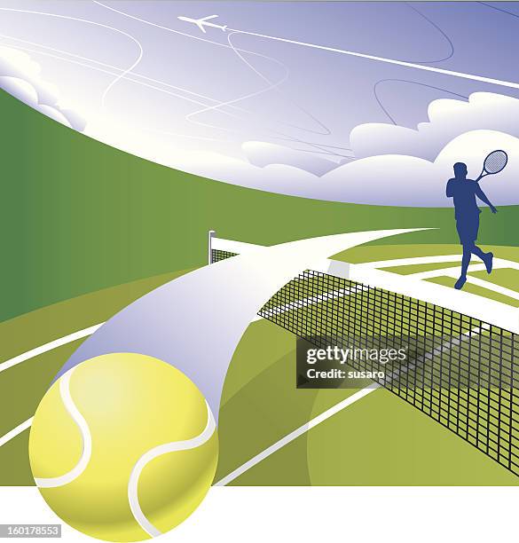 smash dem court - tennisnetz stock-grafiken, -clipart, -cartoons und -symbole