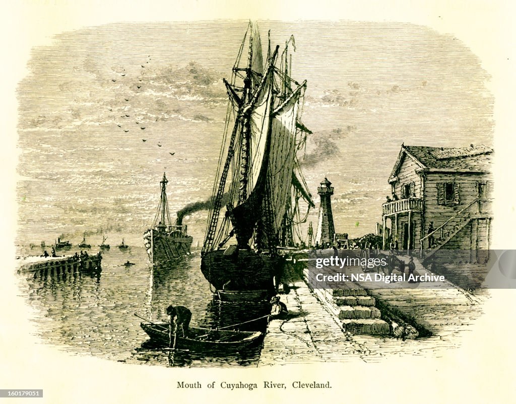 Mouth of the Cuyahoga River, Cleveland, Ohio