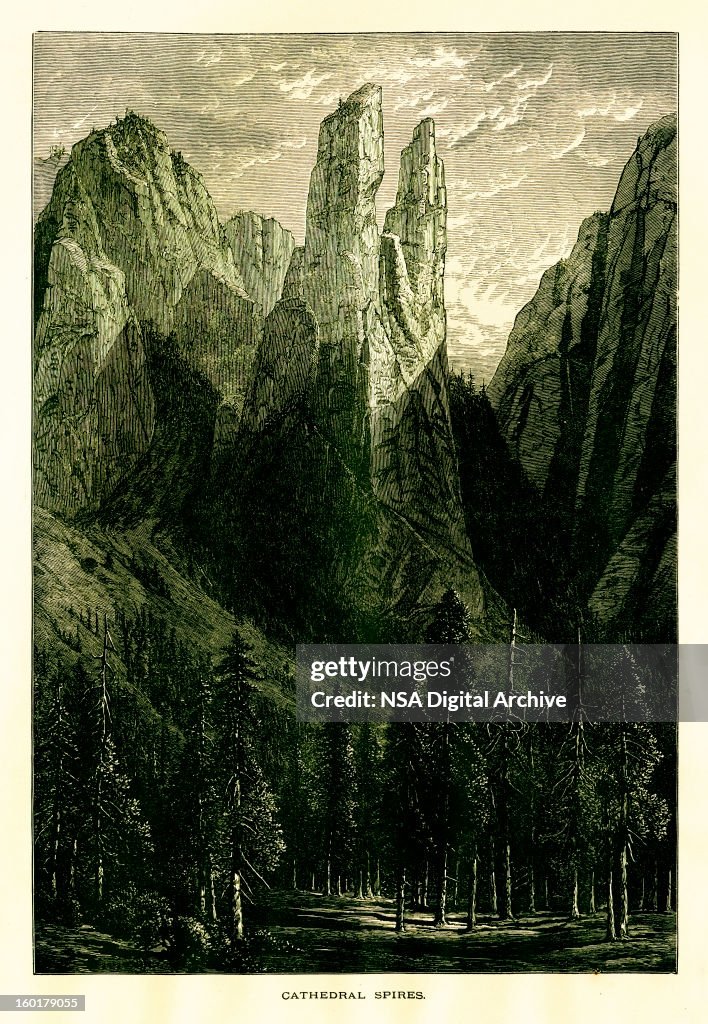 Cathedral Spires, Yosemite Valley, California