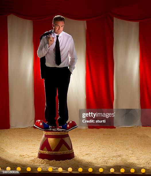 businessman clown - ringmaster stock pictures, royalty-free photos & images