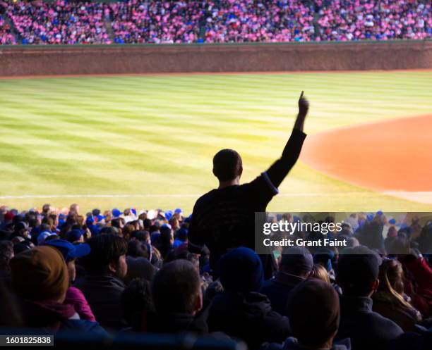 sports fan cheering - chicago baseball stock pictures, royalty-free photos & images