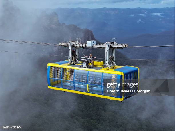 In this image released on August 9, Sydney's World Heritage-listed Blue Mountains became the ultimate stage for Australian musician G Flip who...