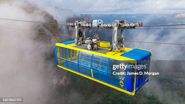 In this image released on August 9, Sydney's World Heritage-listed Blue Mountains became the ultimate stage for Australian musician G Flip who...