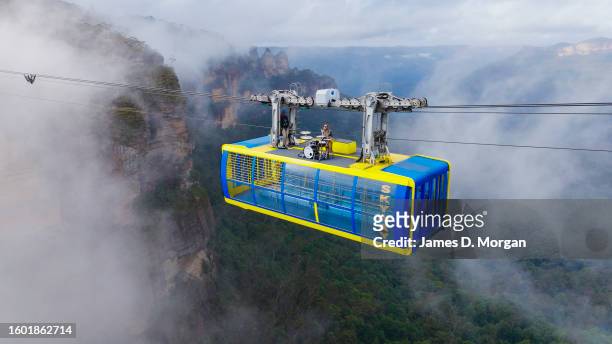 In this image released on August 9, Sydney's World Heritage-listed Blue Mountains became the ultimate stage for Australian musician G Flip who...