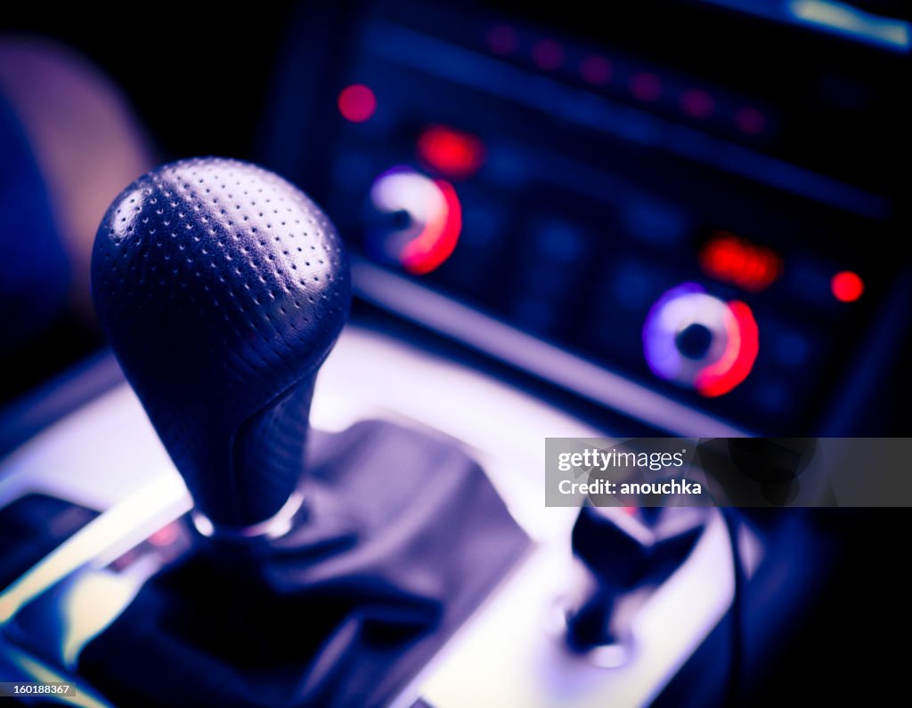 Car Gearshift close-up