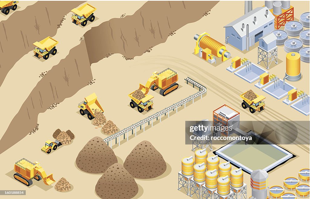 Isometrica estrazione mineraria