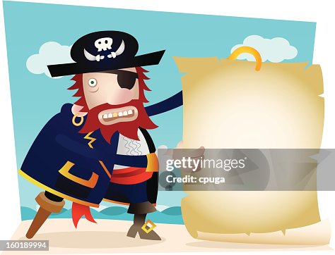 Pirate with Blank Map Pirate with Blank Map
