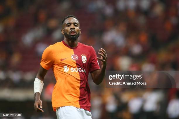 Cedric Bakambu of Galatasaray looks dejected during the UEFA Champions League third qualifying round second leg match between Galatasaray and...