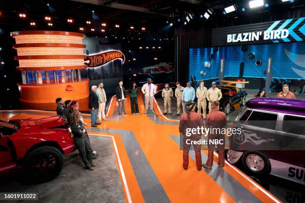 Grand Finale, Part 2" Episode 110 -- Pictured: Jay Leno, Rutledge Wood, Ted Wu, Dalal Elsheikh, Hertrech Eugene Jr., Chris Lee, Charlie Seward, Nick...