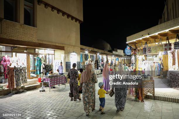 View of Siab Bazaar, which extends to 7 hectares and is located near famous buildings such as Bibi-Khanum, Shakhi-Zinda, and Registan Square, is seen...