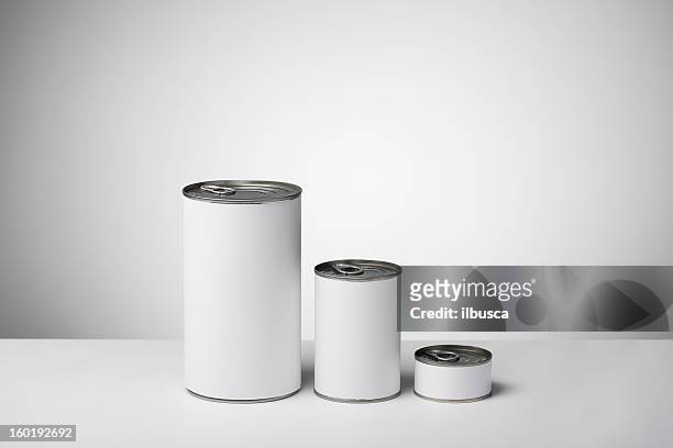 blank labeled products on neutral white to gray gradient background - preserved stock pictures, royalty-free photos & images