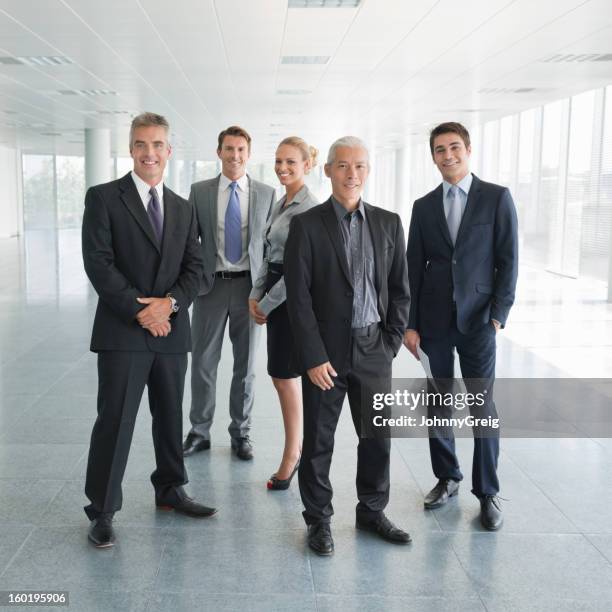 multiracial business team - five people stock pictures, royalty-free photos & images