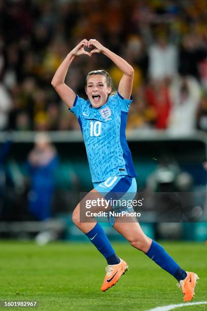 Ella Ann Toone of England and Manchester United celebrates after scoring her sides first goal during the FIFA Women's World Cup Australia &amp; New...