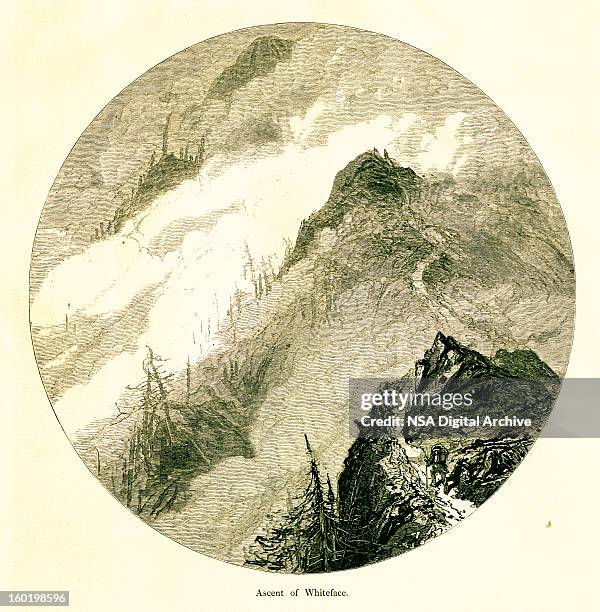 whiteface mountain, new york - essex stock illustrations