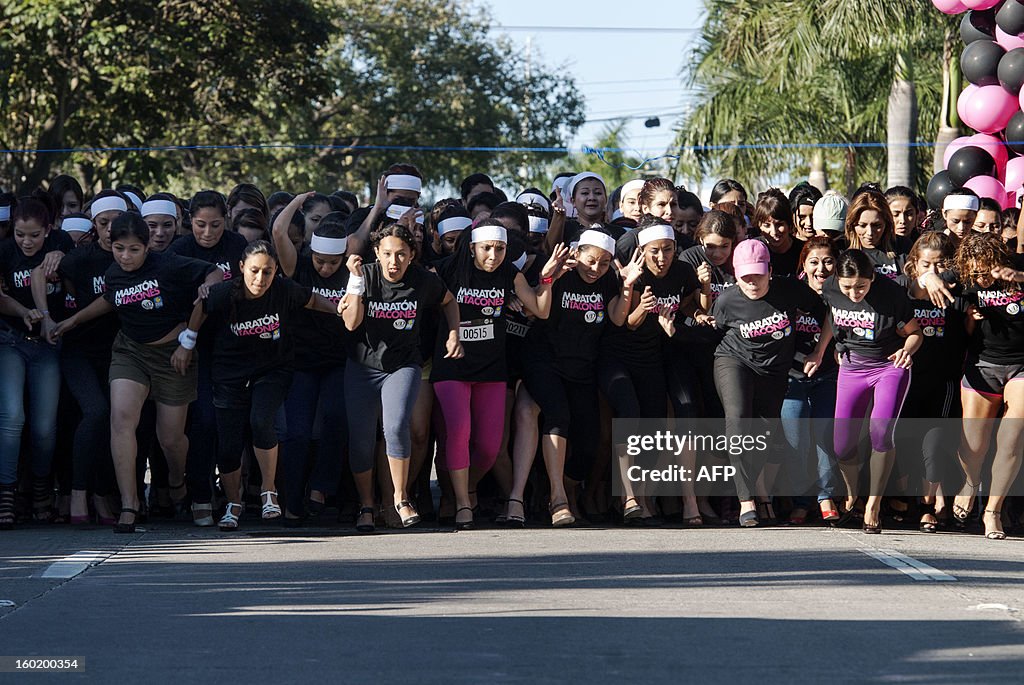 EL SALVADOR-HIGH HEELS-MARATHON