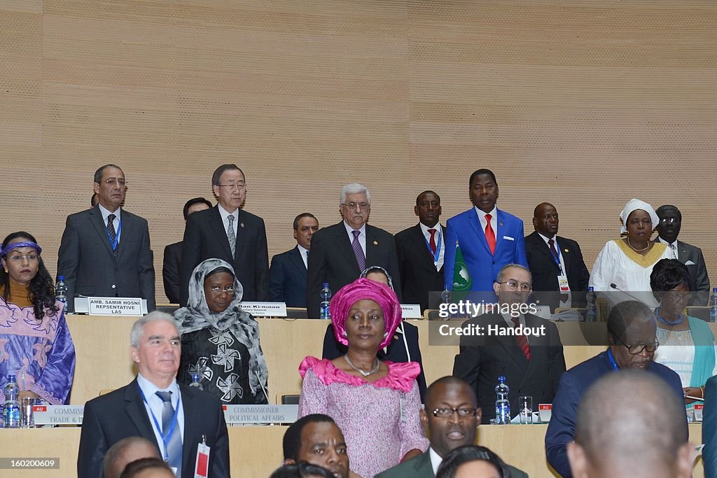 Palestinian President Abbas Attends A Meeting Of The African Union