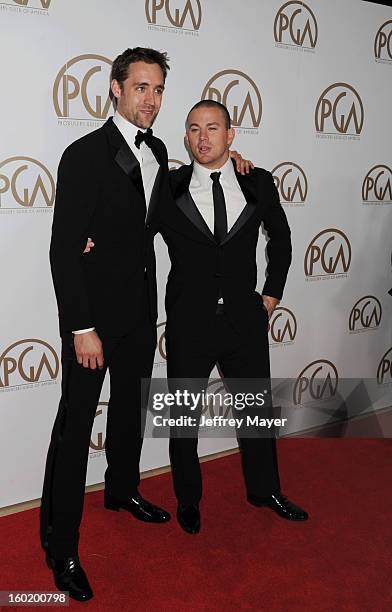 Reid Carolin and Channing Tatum arrive at the 24th Annual Producers Guild Awards at The Beverly Hilton Hotel on January 26, 2013 in Beverly Hills,...