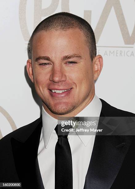 Channing Tatum arrives at the 24th Annual Producers Guild Awards at The Beverly Hilton Hotel on January 26, 2013 in Beverly Hills, California.