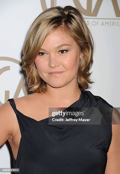 Actress Julia Stiles arrives at the 24th Annual Producers Guild Awards at The Beverly Hilton Hotel on January 26, 2013 in Beverly Hills, California.