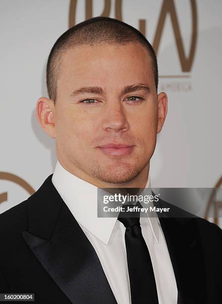 Channing Tatum arrives at the 24th Annual Producers Guild Awards at The Beverly Hilton Hotel on January 26, 2013 in Beverly Hills, California.