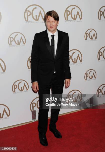 Producer/Director Tom Hooper arrives at the 24th Annual Producers Guild Awards at The Beverly Hilton Hotel on January 26, 2013 in Beverly Hills,...