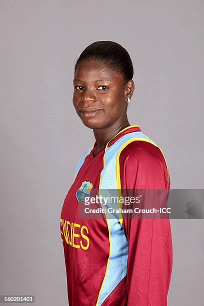 Tremayne Smartt of West Indies poses at a portrait session ahead of the ICC Womens World Cup 2013 at the Taj Mahal Palace Hotel on January 27, 2013...