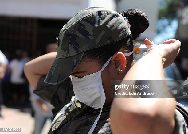 The police work after last night fire in Santa Maria on January 27, 2013 in Santa Maria, Brazil. Last night the nightclub Kiss caught fire killing...