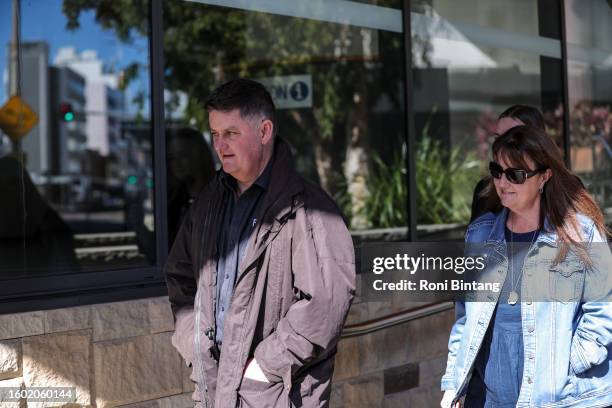Matt and Leanne Mullen, parents of Bec Mullen, who was killed in the Hunter Valley bus crash in June which claimed 10 lives, leave Newcastle Local...