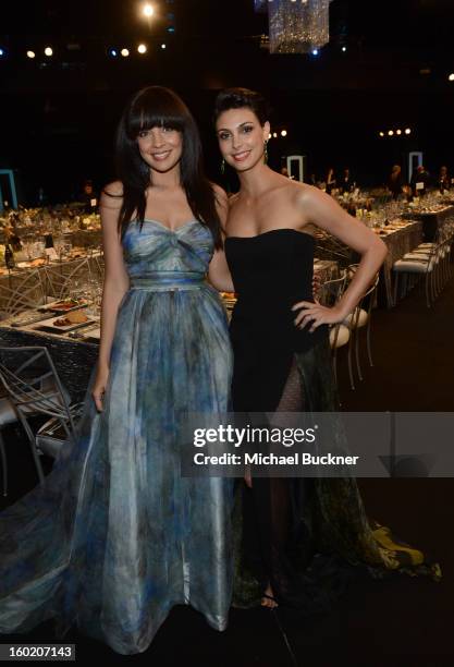 Actresses Zuleikha Robinson and Morena Baccarin attend the 19th Annual Screen Actors Guild Awards at The Shrine Auditorium on January 27, 2013 in Los...