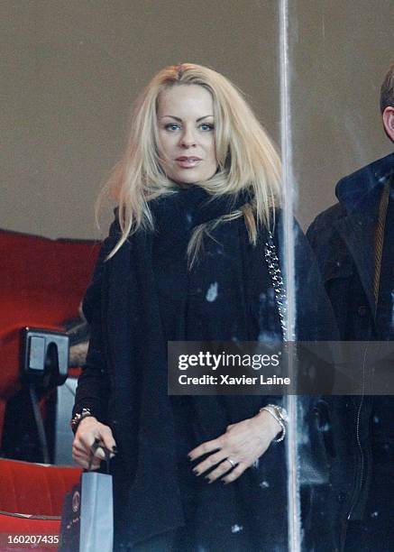 Helena Seger attends the French League one between Paris Saint-Germain FC and Lille LOSC, at Parc des Princes on January 27, 2013 in Paris, France.