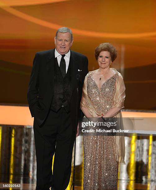 Co-Presidents Ken Howard and Roberta Reardon attend the 19th Annual Screen Actors Guild Awards at The Shrine Auditorium on January 27, 2013 in Los...