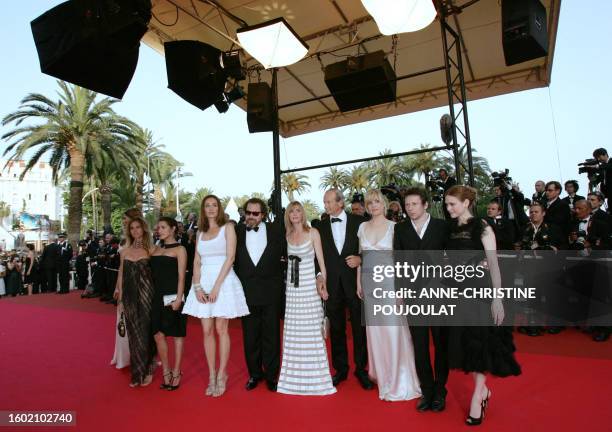 French actors Marina Hands, Agathe de La Fontaine and Emma De Caunes, Spanish actress Olatz Lopez Garmendia and her husband US director Julian...