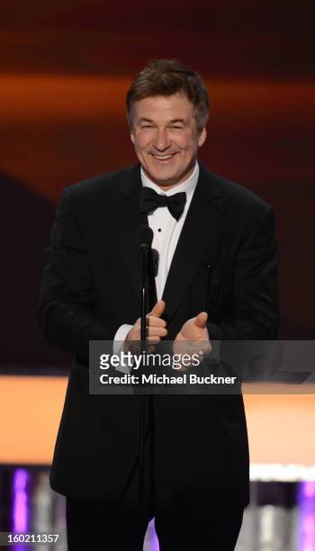 Actor Alec Baldwin attends the 19th Annual Screen Actors Guild Awards at The Shrine Auditorium on January 27, 2013 in Los Angeles, California....