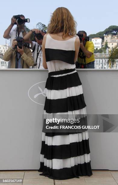 Russian actress Nadezhda Mihalkova poses during the photocall of "Utomlyonnye Solntsem 2: Predstoyanie" presented in competition at the 63rd Cannes...