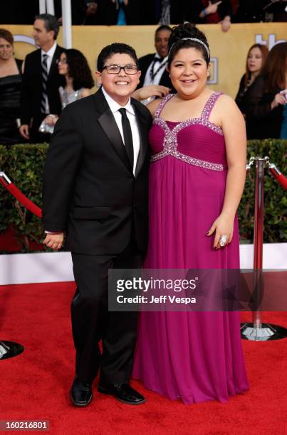 Actors Rico Rodriguez and Rico Rodriguez arrive at the19th Annual Screen Actors Guild Awards held at The Shrine Auditorium on January 27, 2013 in Los...
