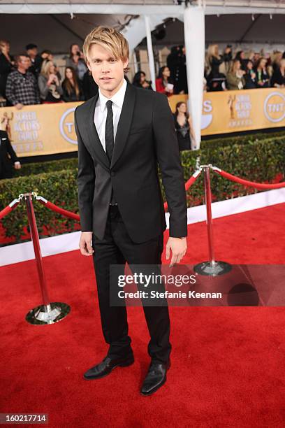 Actor Chord Overstreet attends the 19th Annual Screen Actors Guild Awards at The Shrine Auditorium on January 27, 2013 in Los Angeles, California....