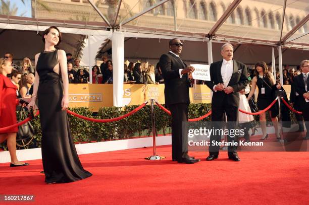 Actress Michelle Dockery attends the 19th Annual Screen Actors Guild Awards at The Shrine Auditorium on January 27, 2013 in Los Angeles, California....