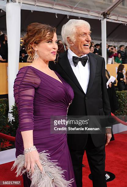 Actor Dick Van Dyke and Arlene Silver attend the 19th Annual Screen Actors Guild Awards at The Shrine Auditorium on January 27, 2013 in Los Angeles,...