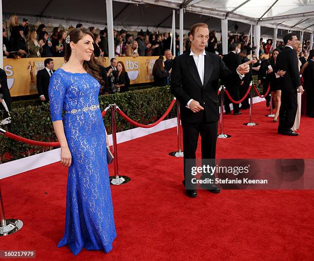 Actress Mayim Bialik attends the 19th Annual Screen Actors Guild Awards at The Shrine Auditorium on January 27, 2013 in Los Angeles, California....