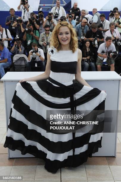 Russian actress Nadezhda Mihalkova poses during the photocall of "Utomlyonnye Solntsem 2: Predstoyanie" presented in competition at the 63rd Cannes...