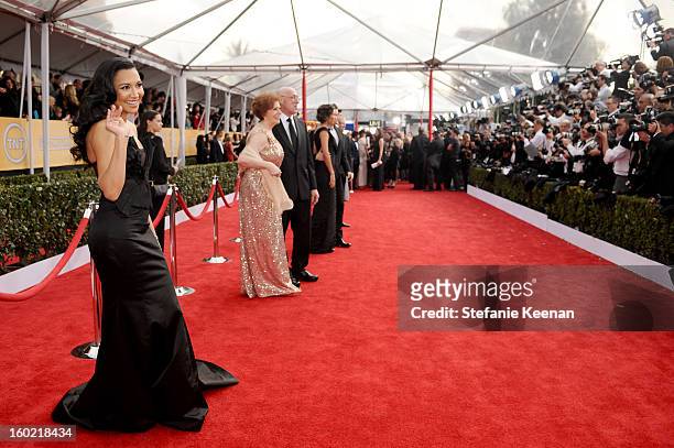 Actress Naya Rivera attends the 19th Annual Screen Actors Guild Awards at The Shrine Auditorium on January 27, 2013 in Los Angeles, California....