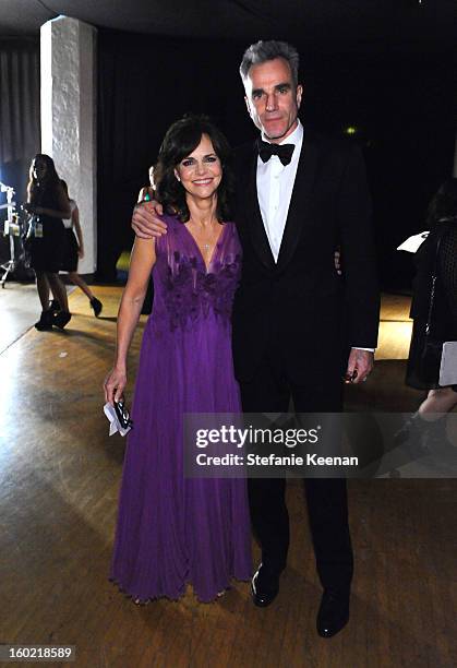 Actors Sally Field and Daniel Day Lewis attend the 19th Annual Screen Actors Guild Awards at The Shrine Auditorium on January 27, 2013 in Los...