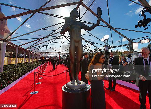 General view of the atmosphere during the 19th Annual Screen Actors Guild Awards at The Shrine Auditorium on January 27, 2013 in Los Angeles,...