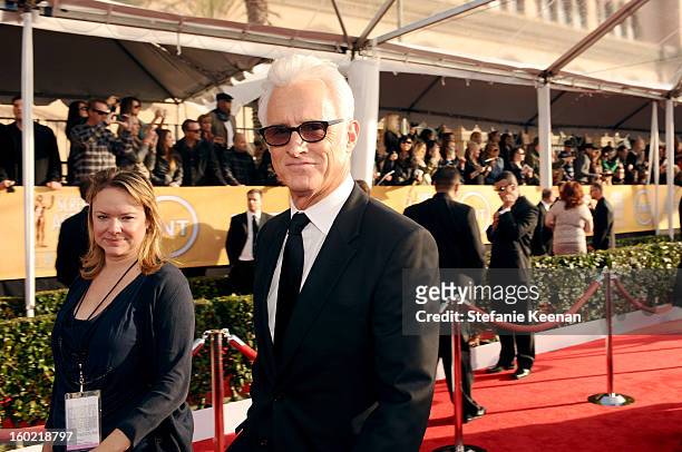 Actor John Slattery attends the 19th Annual Screen Actors Guild Awards at The Shrine Auditorium on January 27, 2013 in Los Angeles, California....