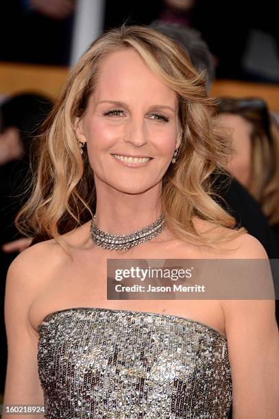 Actress Helen Hunt attends the 19th Annual Screen Actors Guild Awards at The Shrine Auditorium on January 27, 2013 in Los Angeles, California....