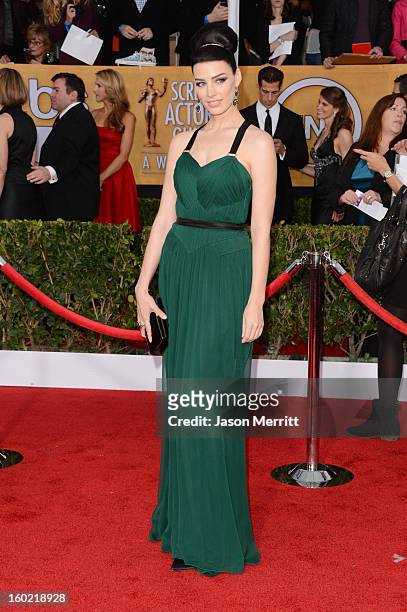 Actress Jessica Pare attends the 19th Annual Screen Actors Guild Awards at The Shrine Auditorium on January 27, 2013 in Los Angeles, California....