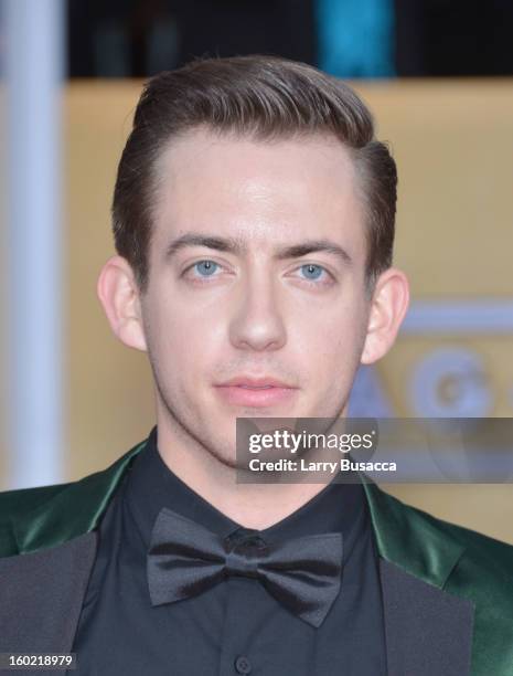 Kevin McHale attends the 19th Annual Screen Actors Guild Awards at The Shrine Auditorium on January 27, 2013 in Los Angeles, California....