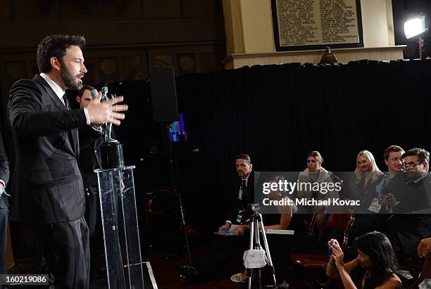 Actor/Director Ben Affleck backstage at attends the 19th Annual Screen Actors Guild Awards at The Shrine Auditorium on January 27, 2013 in Los...