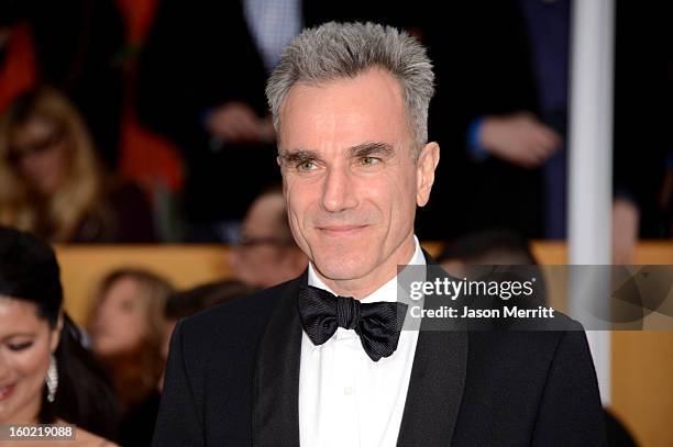 Actor Daniel Day-Lewis attends the 19th Annual Screen Actors Guild Awards at The Shrine Auditorium on January 27, 2013 in Los Angeles, California....