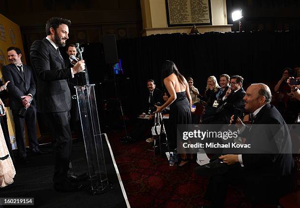 Actor/Director Ben Affleck backstage at the 19th Annual Screen Actors Guild Awards at The Shrine Auditorium on January 27, 2013 in Los Angeles,...